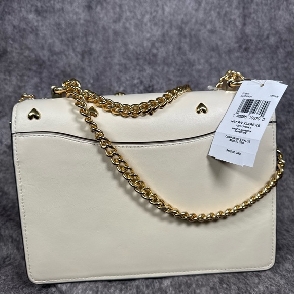 Coach Klare Crossbody Bag With Heart Rivets CDB01 Gold/chalk New - Picture 4 of 9